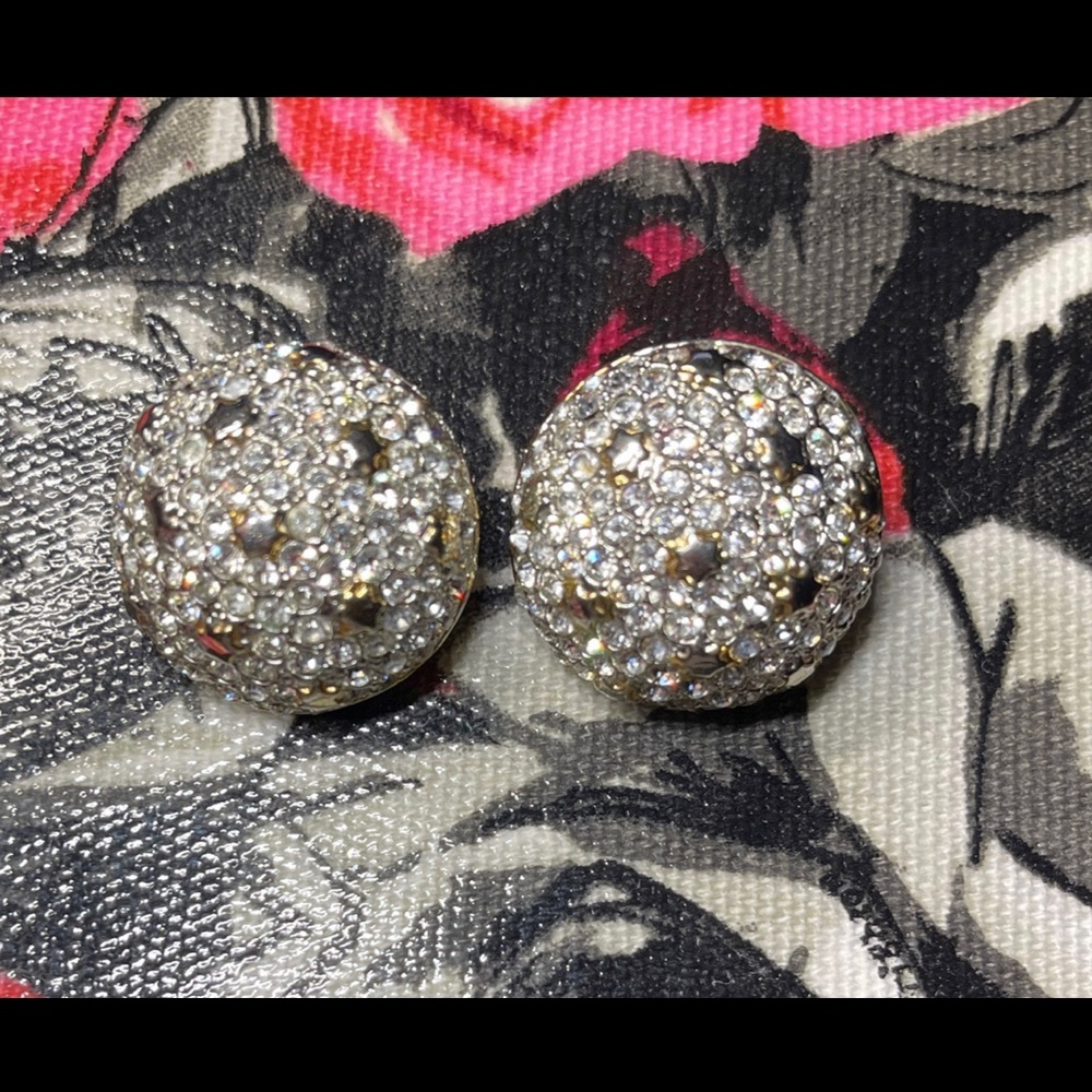 Cz Vintage clip on earrings